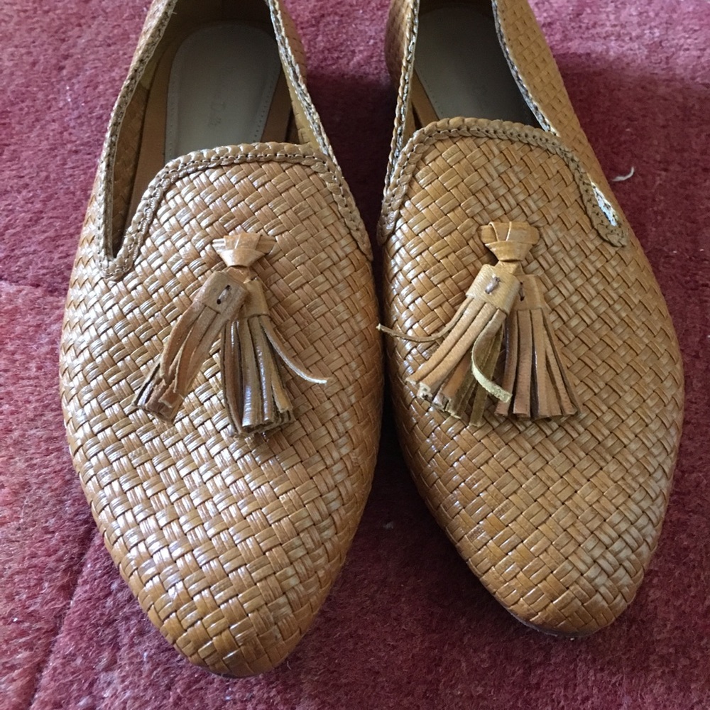 Massimo Dutti Weaved leather loafers